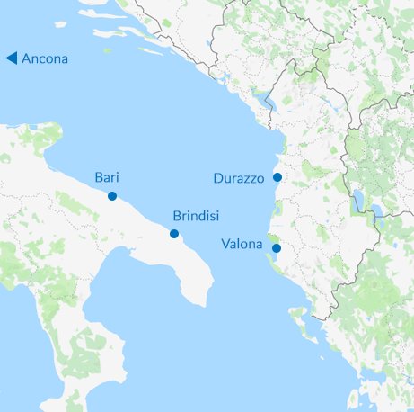 Traghetti per la Albania - tutti i porti